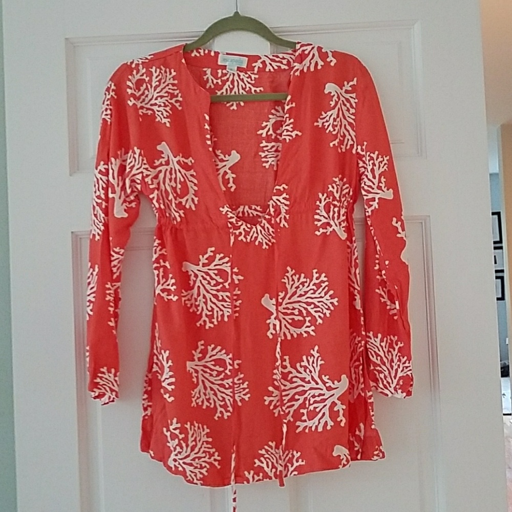 Escapada Coral Print Tunic